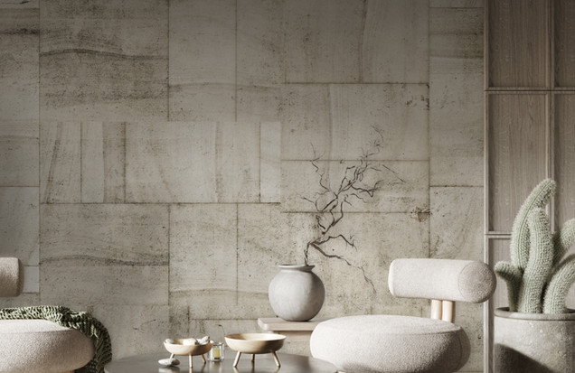 Tapet cu aspect de piatra - Furui Ishi Zoge (Old Stone Ivory)