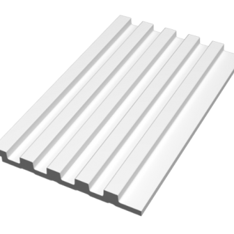 Panou decorativ 3D din polimer rigid, model Riflaj Moon - 12.2x1.2x250 cm, Manavi