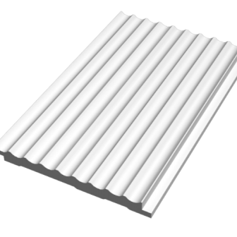 Panou decorativ 3D din polimer rigid, model Riflaj Dune - 13x1.2x250 cm, Manavi