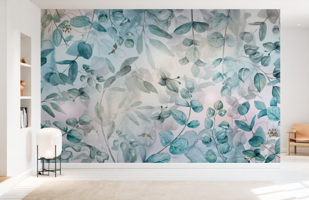 Fototapet Misty Green Leafs, Photowall