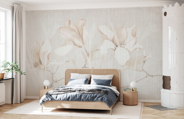 Fototapet Magnolia - Eleganță florală pentru casa ta
