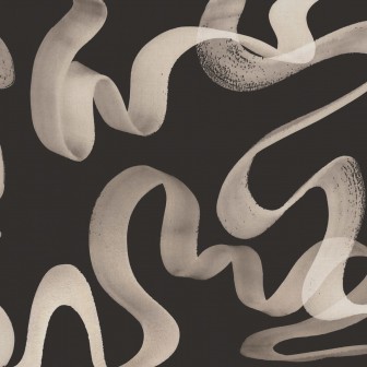Tapet cu model abstract Waves, Black