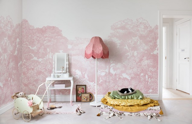 Tapet Roz cu Copaci - Bellewood |