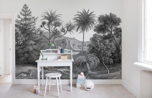 Fototapet Jungle Land - Peisaj de junglă artistic