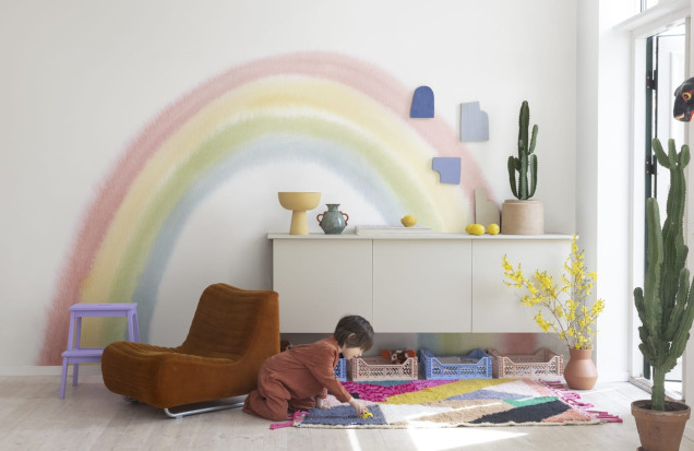 Foto tapet pentru copii Rainbow, Multi, Rebel Walls