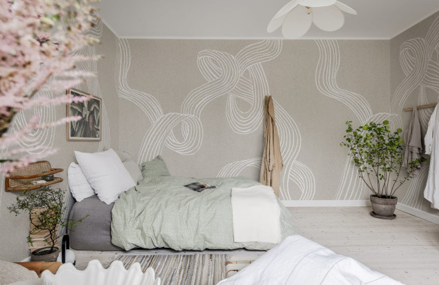 Tapet cu linii fluide – Design modern pentru casa ta |