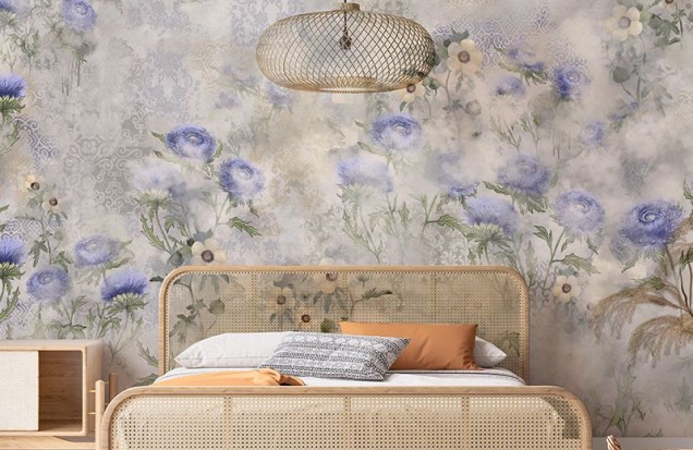 Tapet Floral Elegant - Creează un Interior de Vis