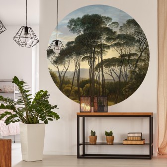 Tapet rotund Umbrella Pines in Italy cu un design elegant si unic, pentru un interior cu adevarat special.