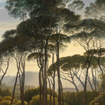 Tapet rotund Umbrella Pines in Italy cu un design elegant si unic, pentru un interior cu adevarat special.