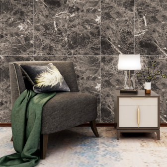 Panou decorativ autoadeziv imitație marmură într-un decor interior modern