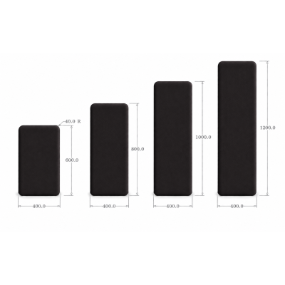 Panou tapițat Cvadrat, negru, Simply Wall Panels