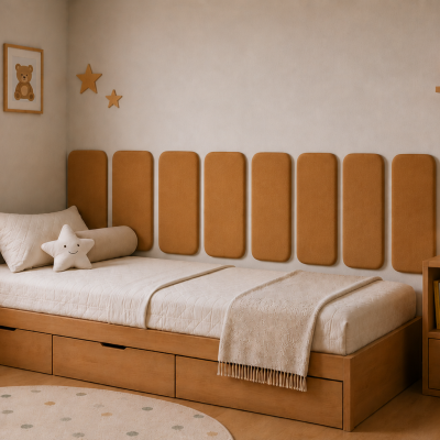 Panou tapițat Cvadrat, auriu, Simply Wall Panels