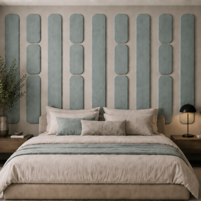 Panou tapițat Cvadrat, turcoaz, Simply Wall Panels