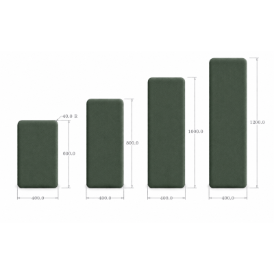 Panou tapițat Cvadrat, verde, Simply Wall Panels