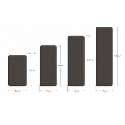 Panou tapițat Cvadrat, gri grafit, Simply Wall Panels