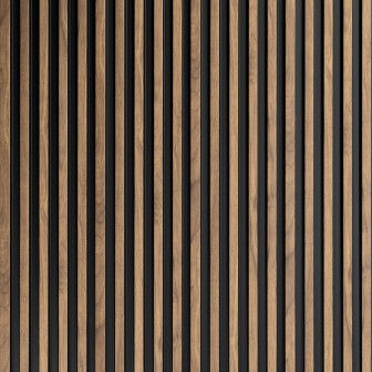 Panou decorativ riflat 3D stejar craft într-un living modern