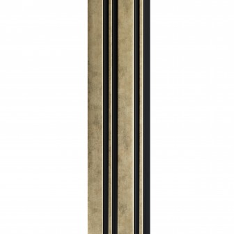 Profil stânga pentru riflaj decorativ 3D Milo, Auriu, 270x4.2cm, Lamelio