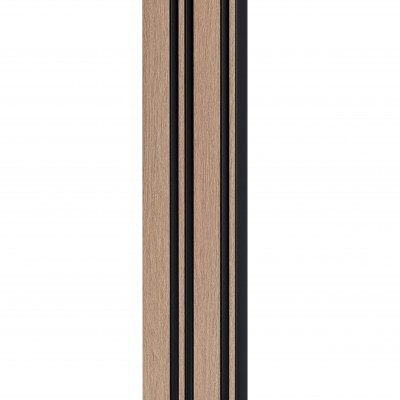 Profil stânga pentru riflaj decorativ 3D Milo, Oak Sonoma, 270x4.2cm, Lamelio