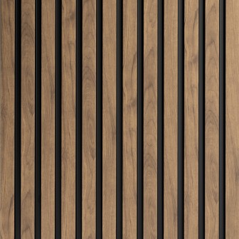 Panou decorativ riflat stejar craft într-un living modern