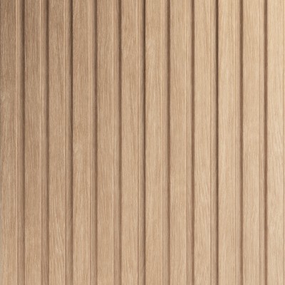 Panou decorativ riflat 3D stejar auriu în dormitor modern