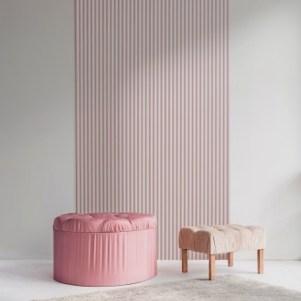 Panou decorativ riflat 3D alb, dimensiuni 270x12 cm