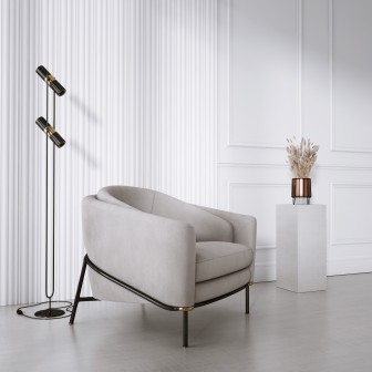 Panou riflat 3D Versal, Alb, 270x11.5 cm - design modern, textură subtilă, efect 3D.