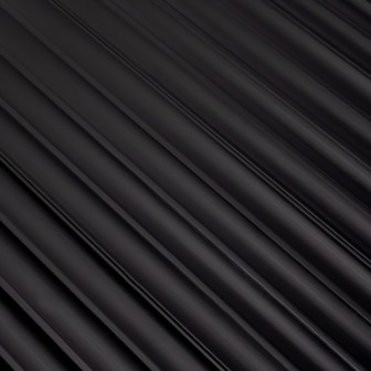 Panou decorativ riflat 3D negru într-un living modern