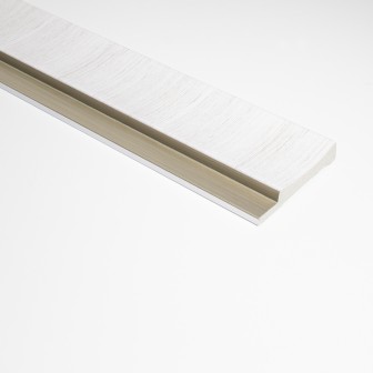 Profil stânga pentru riflaj decorativ 3D Amber, Alb, 270x6.8 cm, Lamelio