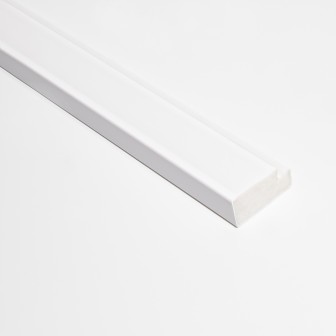 Profil dreapta pentru riflaj decorativ 3D Olmo, Alb, 270x2.6 cm, Lamelio