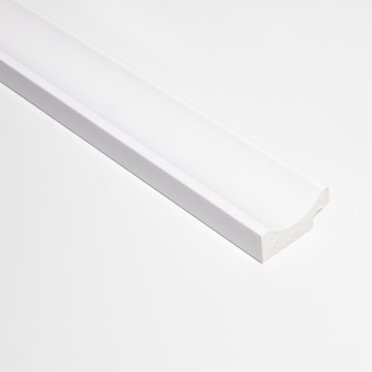 Profil dreapta pentru riflaj decorativ 3D Onda, Alb, 270x3.2cm, Lamelio