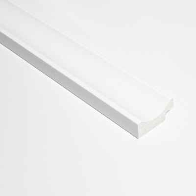 Profil dreapta pentru riflaj decorativ 3D Onda, Alb, 270x3.2cm, Lamelio