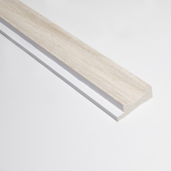 Profil stânga pentru riflaj decorativ 3D Onda, Stejar Alb, 270x3.8cm, Lamelio