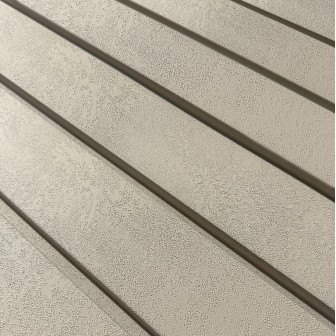 Panou decorativ riflat Moonlight Grey într-un living elegant