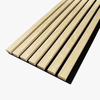 Profil dreapta pentru riflaj decorativ MDF, Light Oak, fonoabsorbant, 270x2.7cm, Lamelio