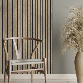 Panou decorativ riflat stejar Sonoma