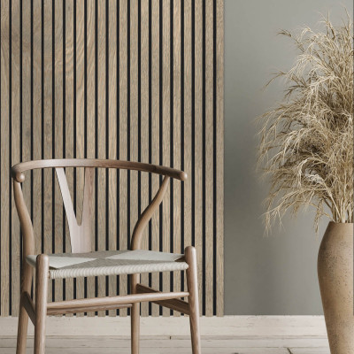 Panou decorativ riflat stejar Sonoma