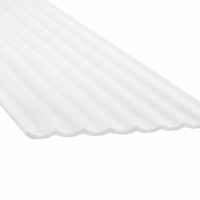 Panou decorativ riflat 3D alb