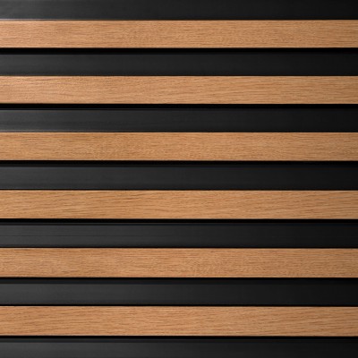 Panou decorativ riflat 3D cu aspect de stejar clasic