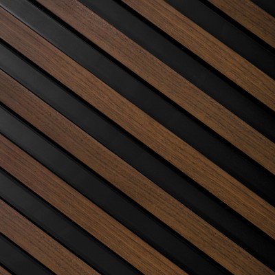 Panou decorativ riflat 3D stejar închis