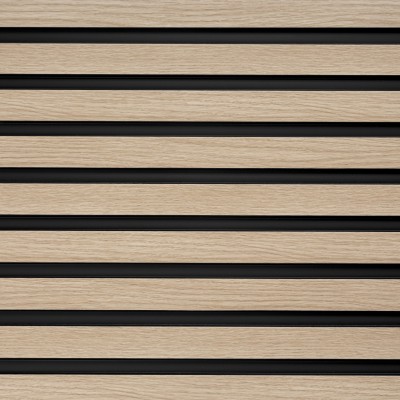 Panou decorativ riflat 3D, stejar deschis