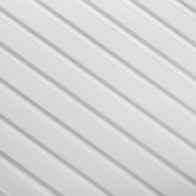 Riflaj decorativ 3D alb, 270x12 cm