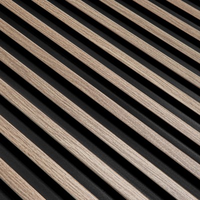 Panou decorativ riflat 3D, stejar gri