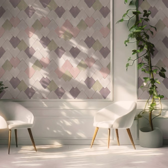 Panou 3D Navaro din ipsos cu design geometric