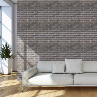 Panou decorativ cărămidă aparentă umber într-un interior modern