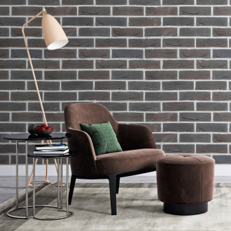 Panou decorativ cărămidă aparentă într-un living modern