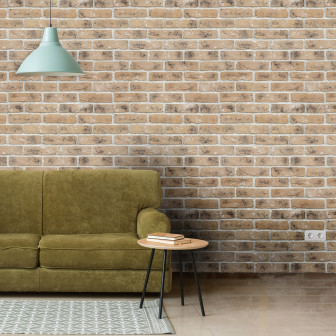 Panouri decorative cărămidă aparentă într-un living modern