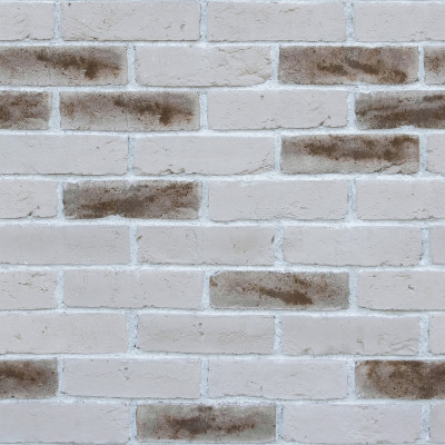 Panou decorativ cărămidă aparentă alb antichizat într-un dormitor modern