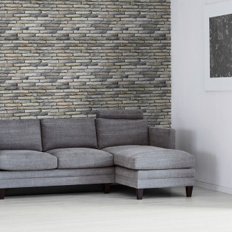 Panou decorativ cărămidă aparentă într-un living modern