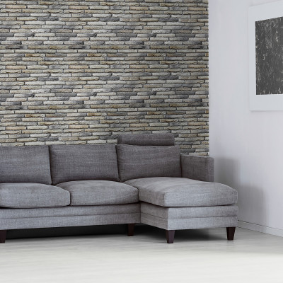 Panou decorativ cărămidă aparentă într-un living modern