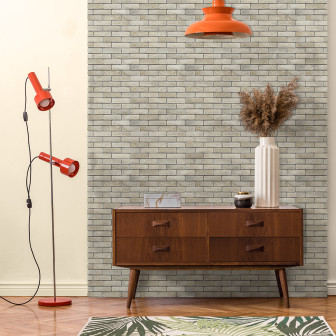 Panouri decorative cărămidă aparentă crem într-un living modern